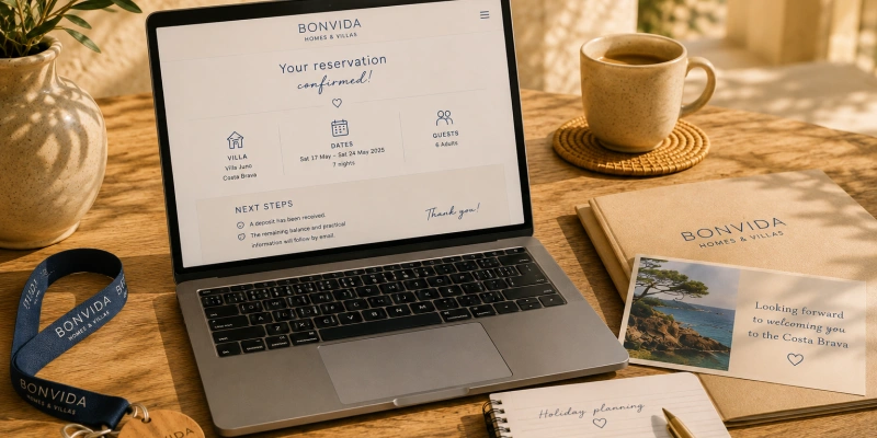 Via Laptop boeken bonvida