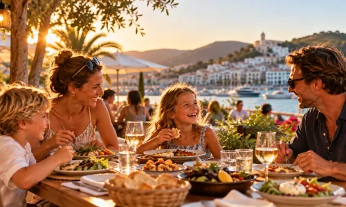 Met kinderen uit eten aan de Costa Brava