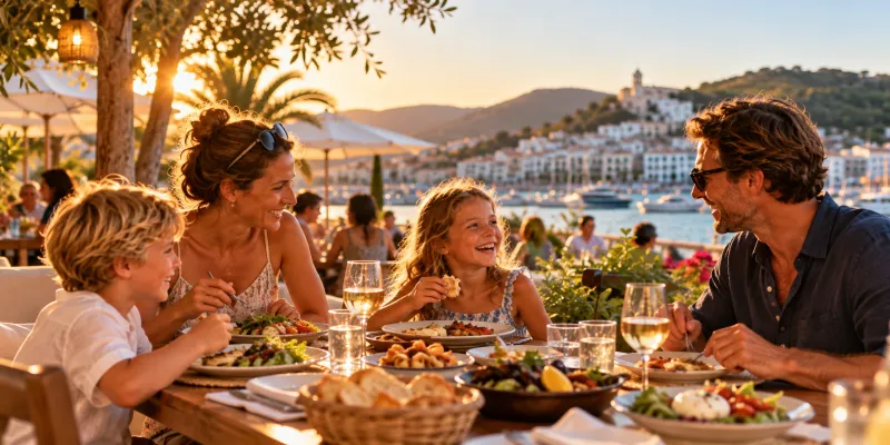 Met kinderen uit eten aan de Costa Brava