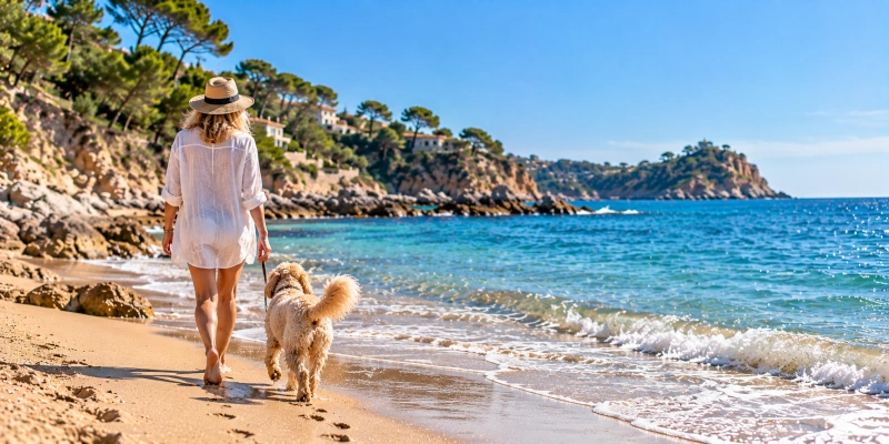 Strandwandeling met je hond in spanje